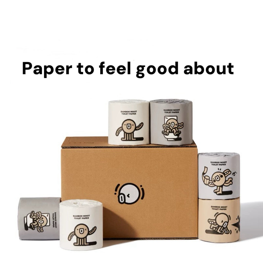 100% Bamboo Toilet Paper - 4-Ply, Soft & Strong, Bulk, Biodegradable & Sustainable